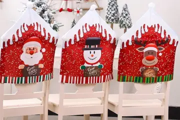 funda silla navidad cubierta trasera - moonvvin